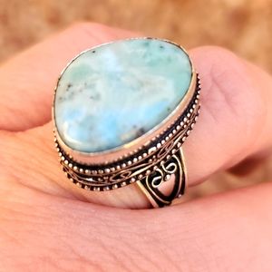 New Larimar 925 Silver Ring.